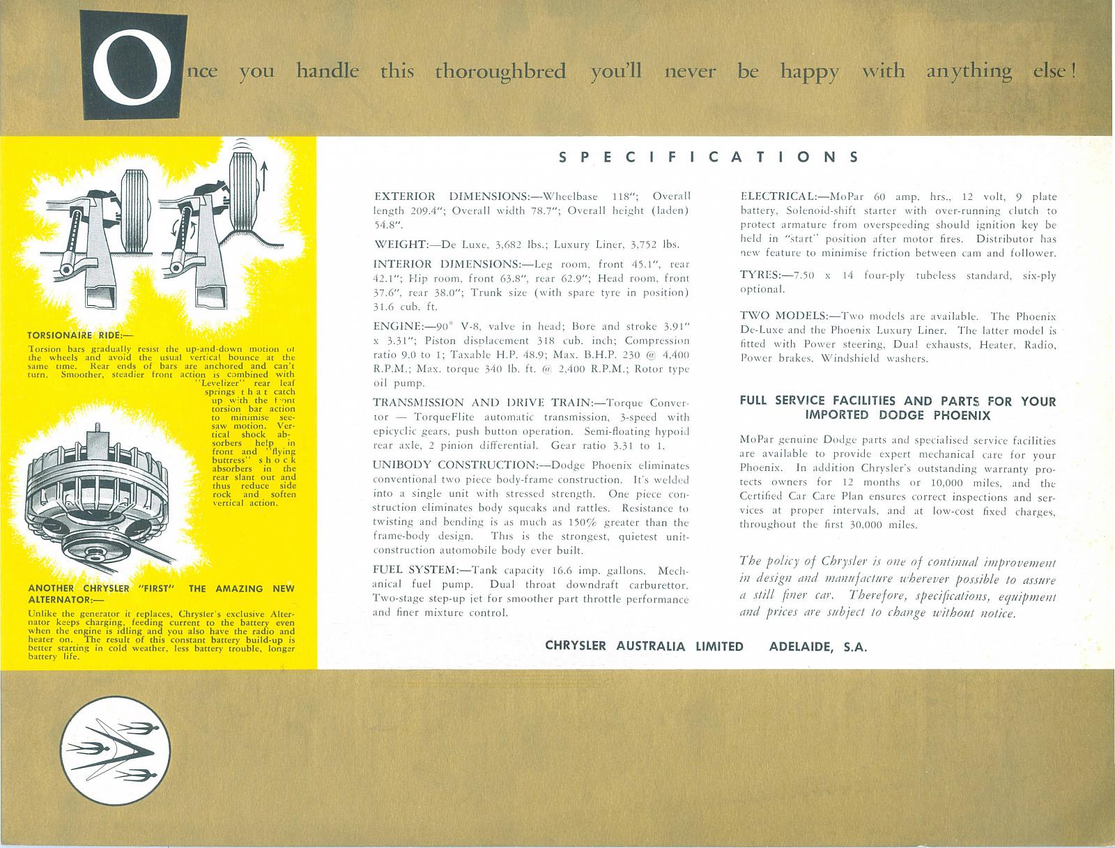 1961 Dodge Phoenix Brochure Page 2